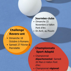 Calendrier Para Tennis de Table Adapté 2026-2027